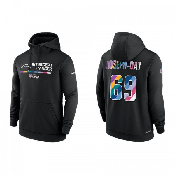 Sebastian Joseph-Day Los Angeles Chargers 2022 Crucial Catch Therma Performance Pullover Hoodie