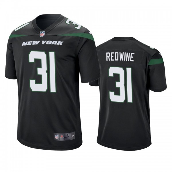 New York Jets Sheldrick Redwine Black Game Jersey