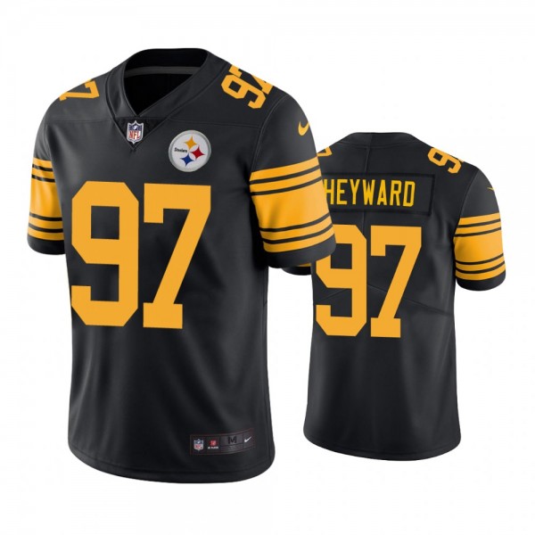 Pittsburgh Steelers #97 Men's Black Cameron Heyward Color Rush Limited Jersey