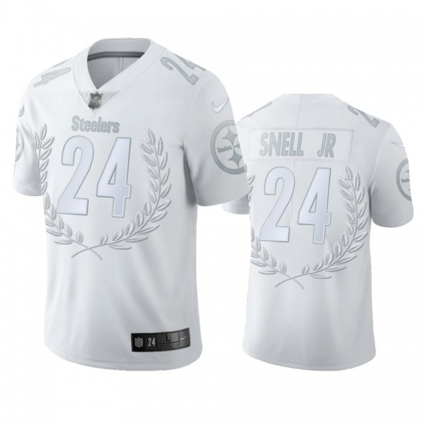 Pittsburgh Steelers Benny Snell Jr. White Platinum Limited Jersey - Men's