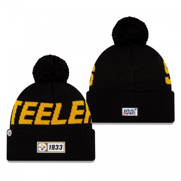 Pittsburgh Steelers Black 2019 NFL Sideline Road Sport Knit Hat