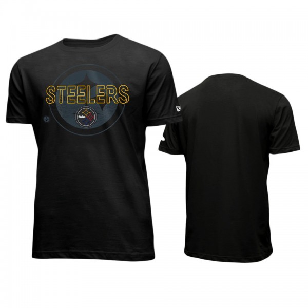 Pittsburgh Steelers Black 2020 NFL Draft Cap Hook Up T-Shirt