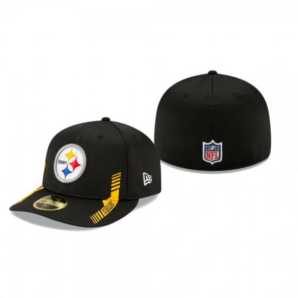 Pittsburgh Steelers Black 2021 NFL Sideline Home Low Profile 59FIFTY Hat