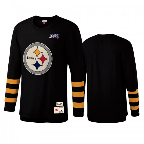 Pittsburgh Steelers Mitchell & Ness Black NFL 100 Team Inspired T-Shirt