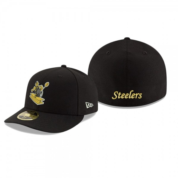 Pittsburgh Steelers Black Omaha Throwback Low Profile 59FIFTY Hat