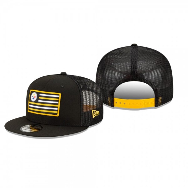Pittsburgh Steelers Black Republic Trucker 9FIFTY Hat