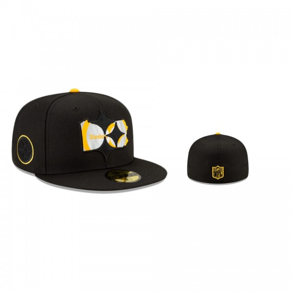 Pittsburgh Steelers Black State Logo Reflect 59Fifty Hat