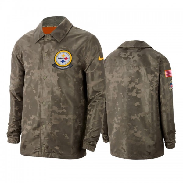 Pittsburgh Steelers Camo 2019 Salute to Service Sideline Full-Zip Lightweight Jacket