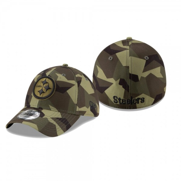 Pittsburgh Steelers Camo Mutated 39THIRTY Flex Hat