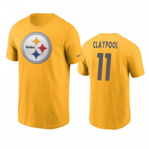 Pittsburgh Steelers Chase Claypool Yellow Primary Logo T-shirt
