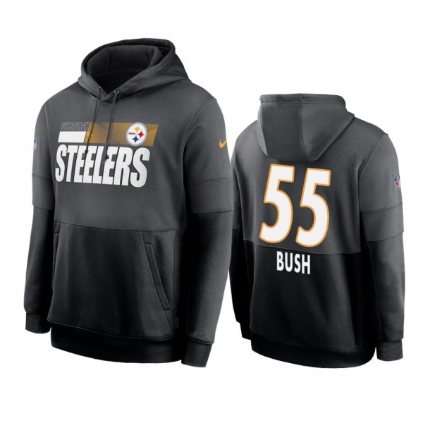 Pittsburgh Steelers Devin Bush Charcoal Black Side...