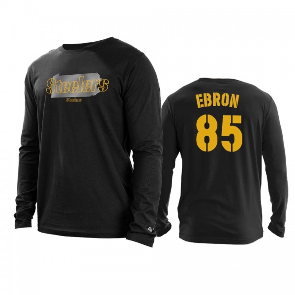 Pittsburgh Steelers Eric Ebron Black State Long Sl...
