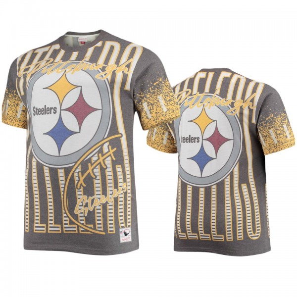 Pittsburgh Steelers Heathered Black Jumbotron T-Shirt