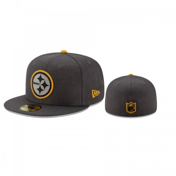 Pittsburgh Steelers Heathered Charcoal Pop 59FIFTY...