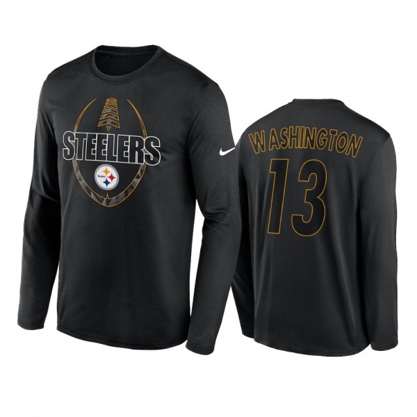 Pittsburgh Steelers James Washington Black Icon Legend Performance Long Sleeve T-Shirt