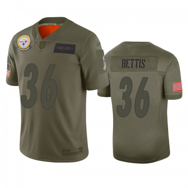 Pittsburgh Steelers Jerome Bettis Camo 2019 Salute...