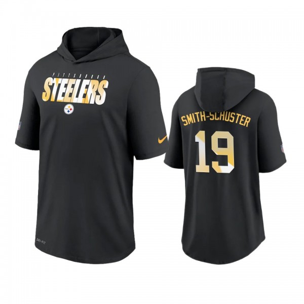 Pittsburgh Steelers JuJu Smith-Schuster Black Sideline Playbook Hoodie Performance T-Shirt