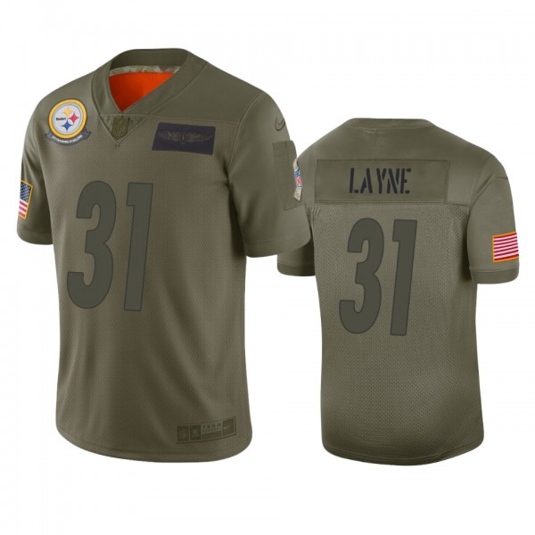 Pittsburgh Steelers Justin Layne Camo 2019 Salute ...