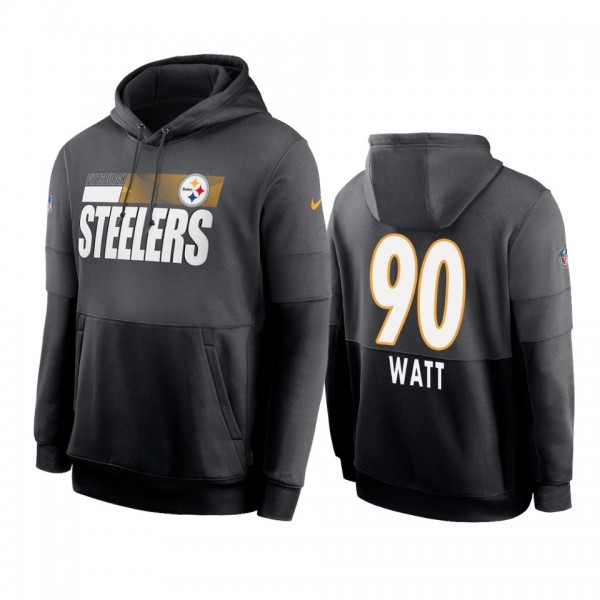 Pittsburgh Steelers T.J. Watt Charcoal Black Sidel...