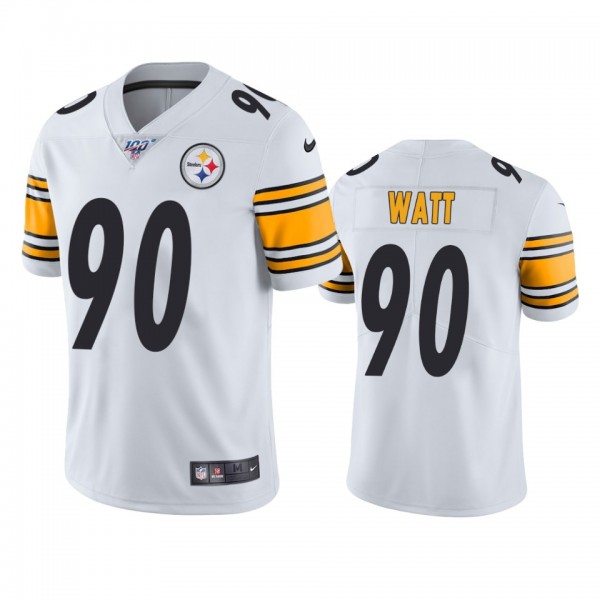 Pittsburgh Steelers T.J. Watt White 100th Season V...