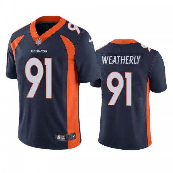 Stephen Weatherly Denver Broncos Navy Vapor Limite...