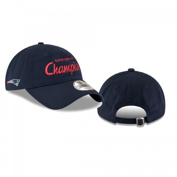 New England Patriots Navy 9TWENTY Adjustable Super Bowl LIII Champions Specialty Hat - Men