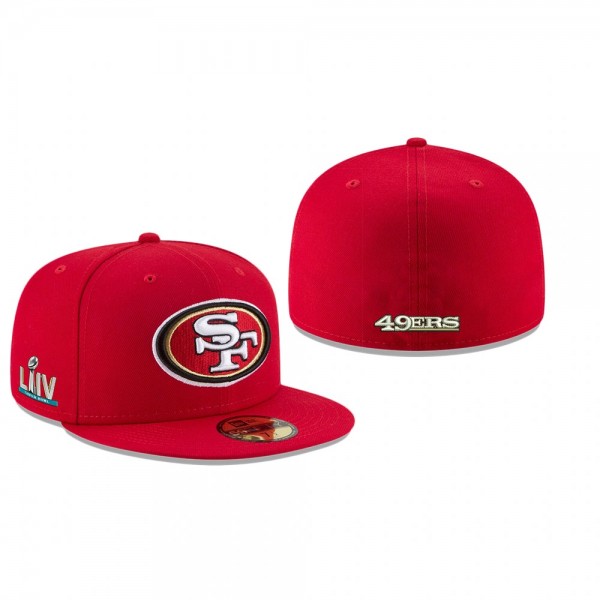 San Francisco 49ers Scarlet Super Bowl LIV 59FIFTY Hat