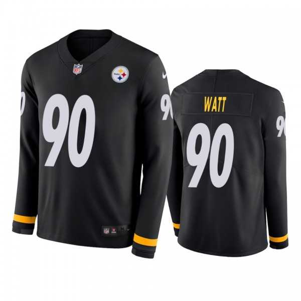 Pittsburgh Steelers T.J. Watt Black Therma Long Sl...