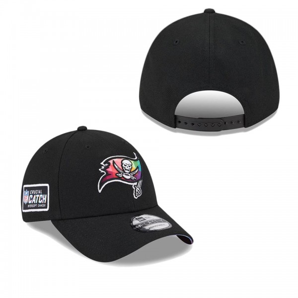 Men's Tampa Bay Buccaneers Black 2023 NFL Crucial Catch 9FORTY Adjustable Hat