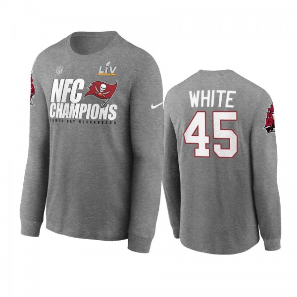 Tampa Bay Buccaneers Devin White Gray 2020 NFC Cha...