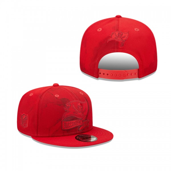 Men's Tampa Bay Buccaneers Red Ink Dye Tonal 2022 Sideline 9FIFTY Snapback Hat