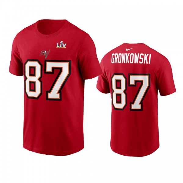 Tampa Bay Buccaneers Rob Gronkowski Red Super Bowl...