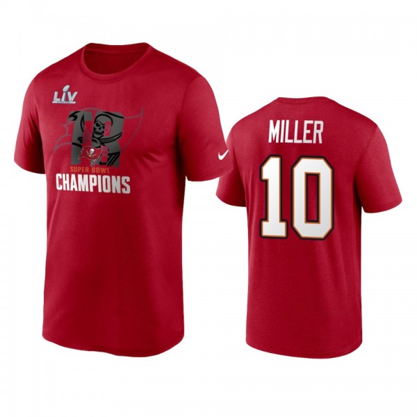 Tampa Bay Buccaneers Scotty Miller Red Super Bowl LV Champions Local T-Shirt