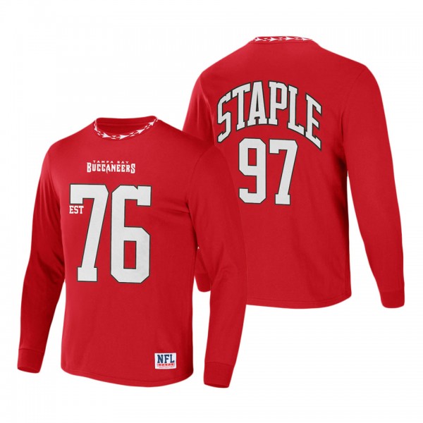 Men's Tampa Bay Buccaneers NFL x Staple Red Core Team Long Sleeve T-Shirt