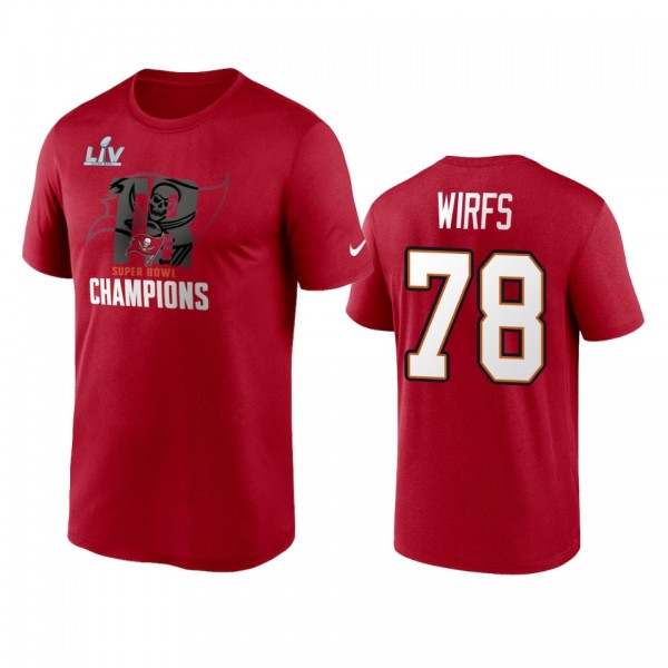 Tampa Bay Buccaneers Tristan Wirfs Red Super Bowl LV Champions Local T-Shirt