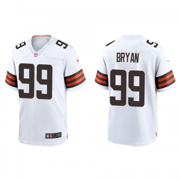 Men's Cleveland Browns Taven Bryan White Game Jers...