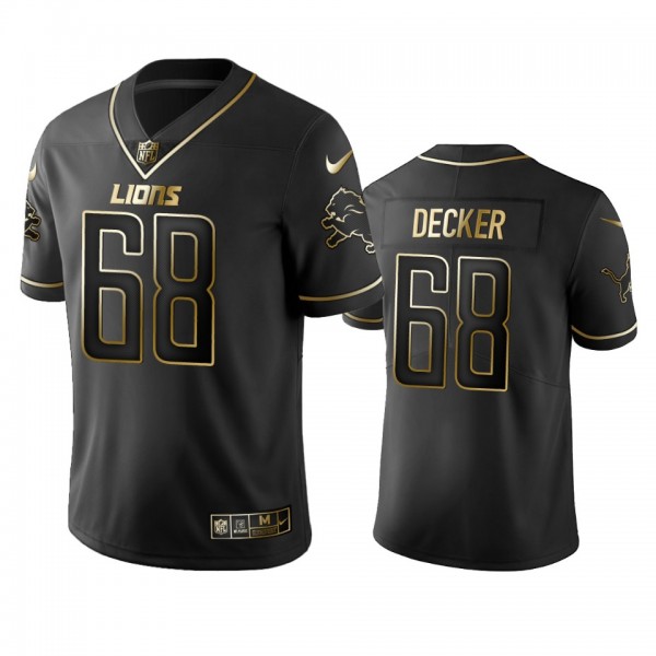 NFL 100 Taylor Decker Detroit Lions Black Golden E...