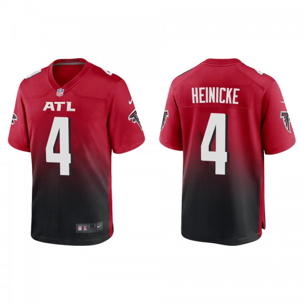 Men's Atlanta Falcons Taylor Heinicke Red Game Jer...