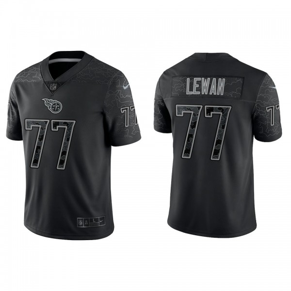 Taylor Lewan Tennessee Titans Black Reflective Limited Jersey