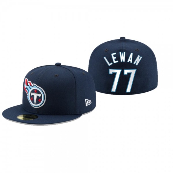 Tennessee Titans Taylor Lewan Navy Omaha 59FIFTY Fitted Hat