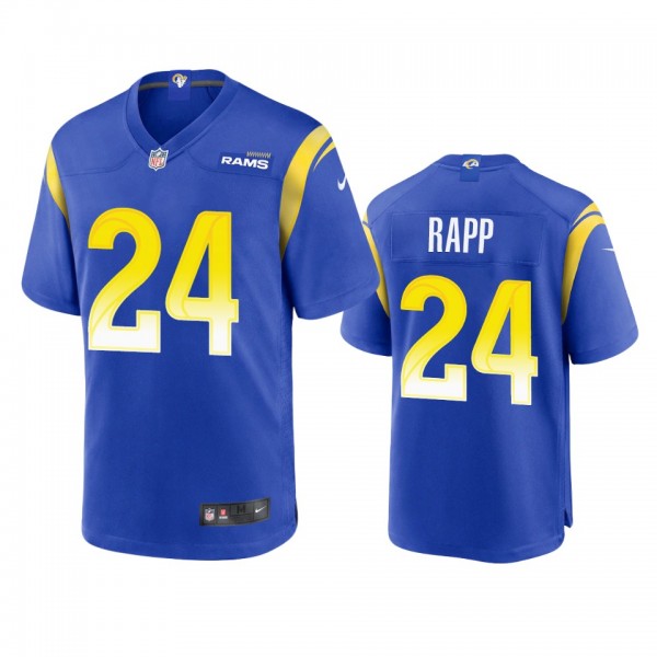 Los Angeles Rams Taylor Rapp Royal Game Jersey