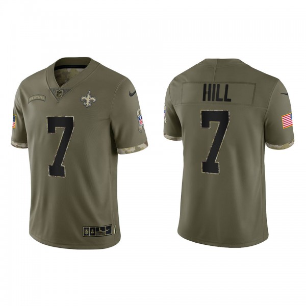 Taysom Hill New Orleans Saints Olive 2022 Salute T...
