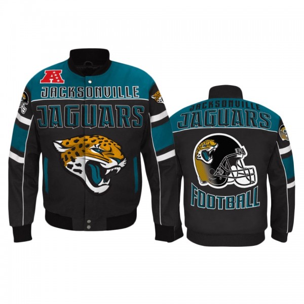 Jaguars # Teal Blitz Cotton Twill Jacket - Men's