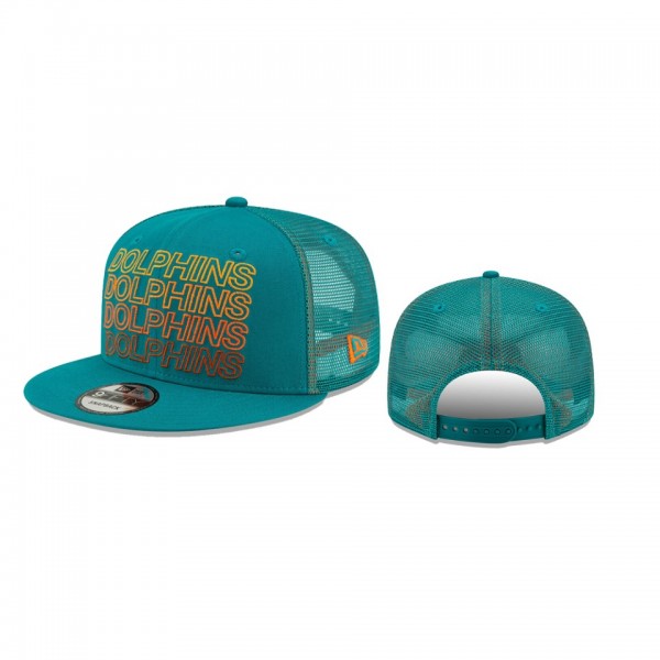 Miami Dolphins Aqua Team Repeated 9FIFTY Snapback Adjustable Hat