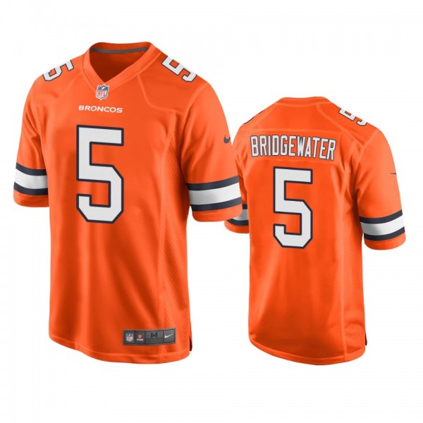 Denver Broncos Teddy Bridgewater Orange Alternate ...