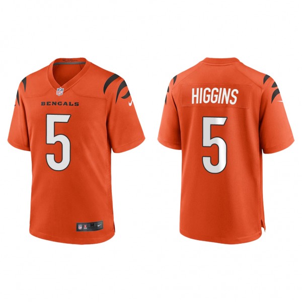 Men's Tee Higgins Cincinnati Bengals Orange Game J...