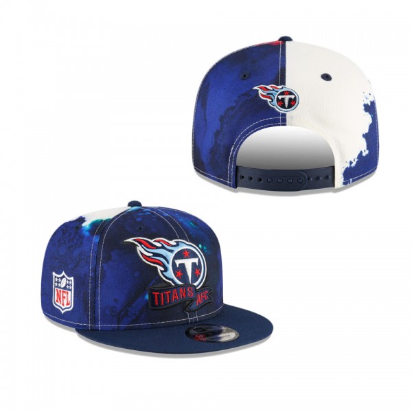 Men's Tennessee Titans Navy 2022 Sideline 9FIFTY Ink Dye Snapback Hat
