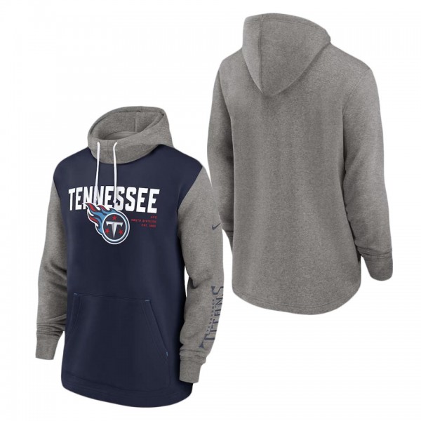 Men's Tennessee Titans Nike Navy Fashion Color Block Pullover Hoodie