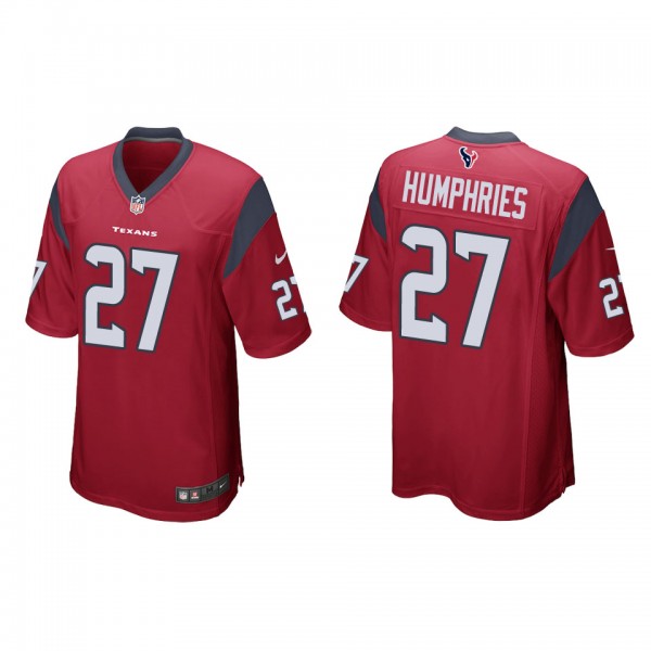 Men's Houston Texans Adam Humphries Red Game Jerse...