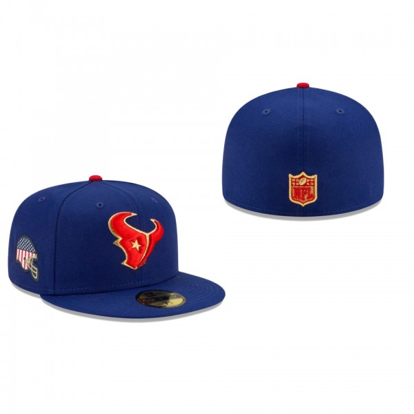 Houston Texans Blue Americana 59FIFTY Fitted Hat